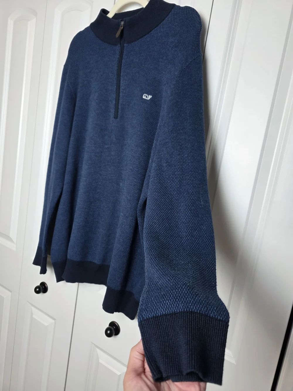 ​Vineyard Vines 1/4 Quarter Zip Knit Sweater Men's XL Cotton & Wool Blend
